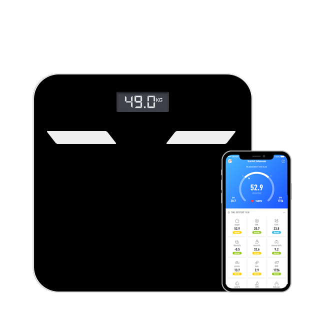 Цифровые весы BMI с крючком для взвешивания, умные весы для ванной, Bluetooth, весы для определения жира в теле