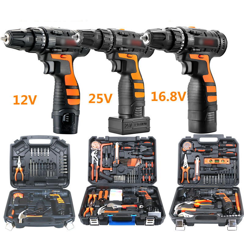 12V electric screwdriver multi-function rechargeable electric screwdriver set lithium battery hand drill home hand tools
