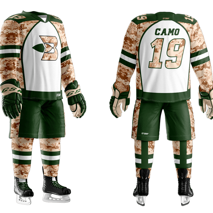 Custom Ice Hockey Jersey Camo Hockey Jersey Sublimated Hockey Jersey