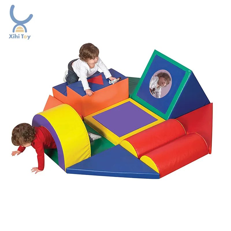 Kids Climbing & Crawl Soft Play Foam Shapes Structure Soft Play set Indoor Foam Climbing Coordination Skills Activity Play Toy
