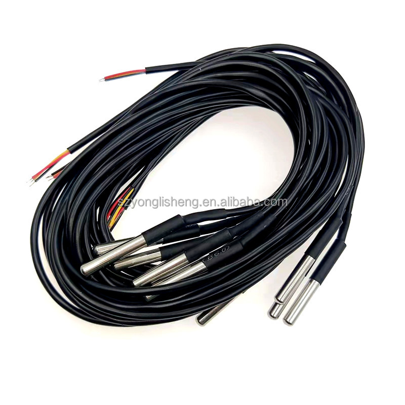 1 metre Stainless steel waterproof DS18b20 temperature probe temperature sensor 18B20