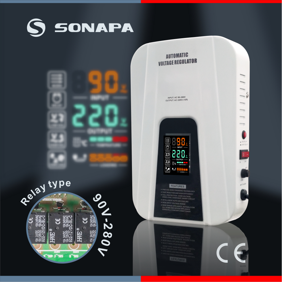 TVR-2KVA New design home power use 220V voltage stabilizer ac automatic voltage stabilizes regulators