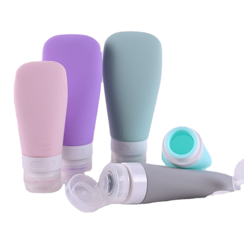 Portable Liquid Container Empty Refillable Shampoo Container Outdoor Trip Squeeze Bottle Travel Silicone Bottles Set