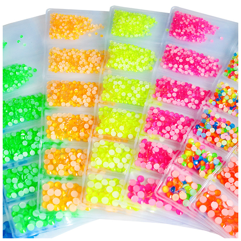 IMAGNAIL 6 сеток ss4 ss6 ss8 ss10 ss12 ss16 флуоресцентные Стразы с плоской задней поверхностью для дизайна ногтей 3D