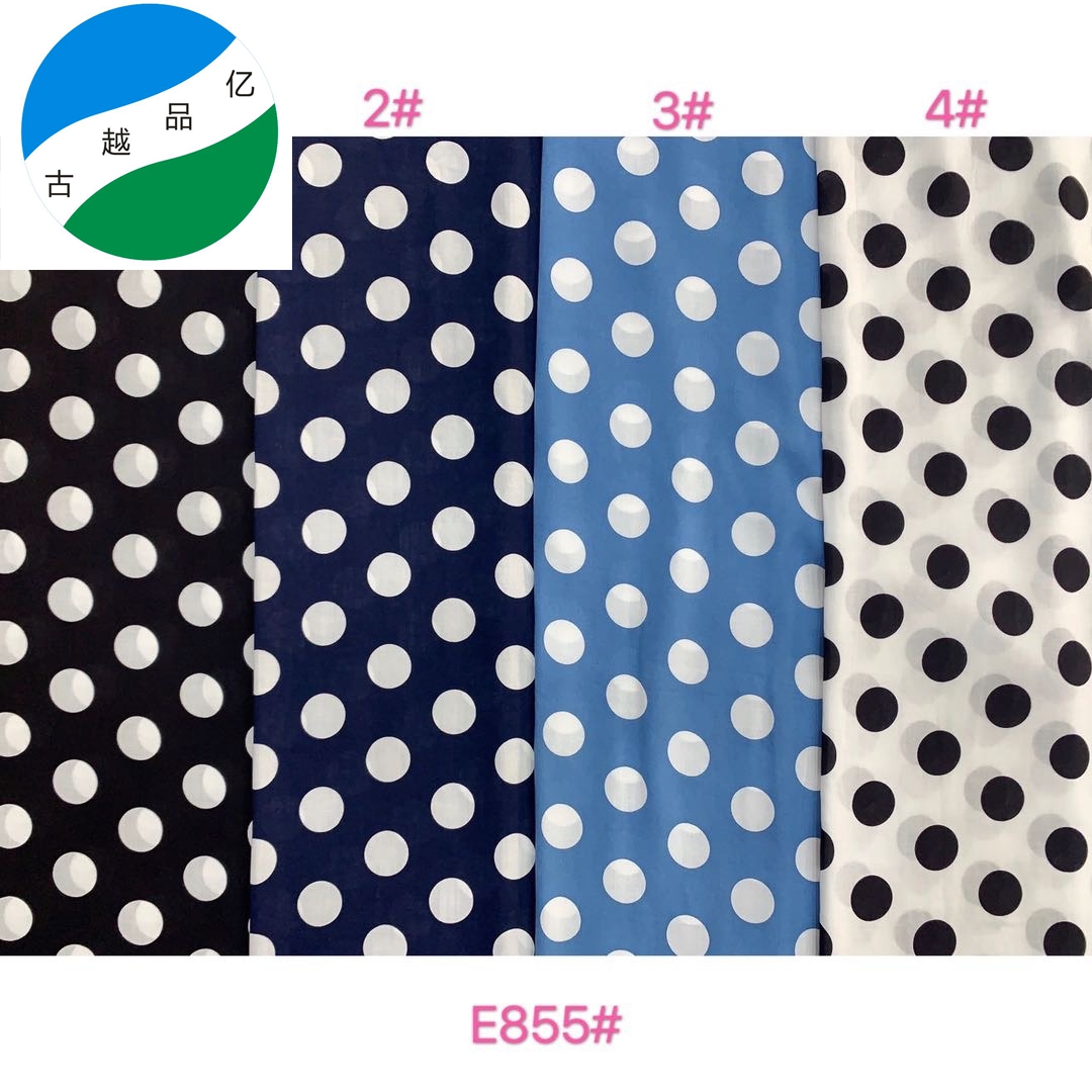 2022 new 100% viscose 30*68 rayon dot printed stock fabric hot design China Market