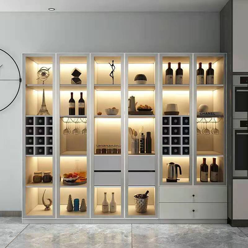 Wine cabinet glass door solid wood display kitchen living room living room high-end home custom wine cabinet factory wholesale