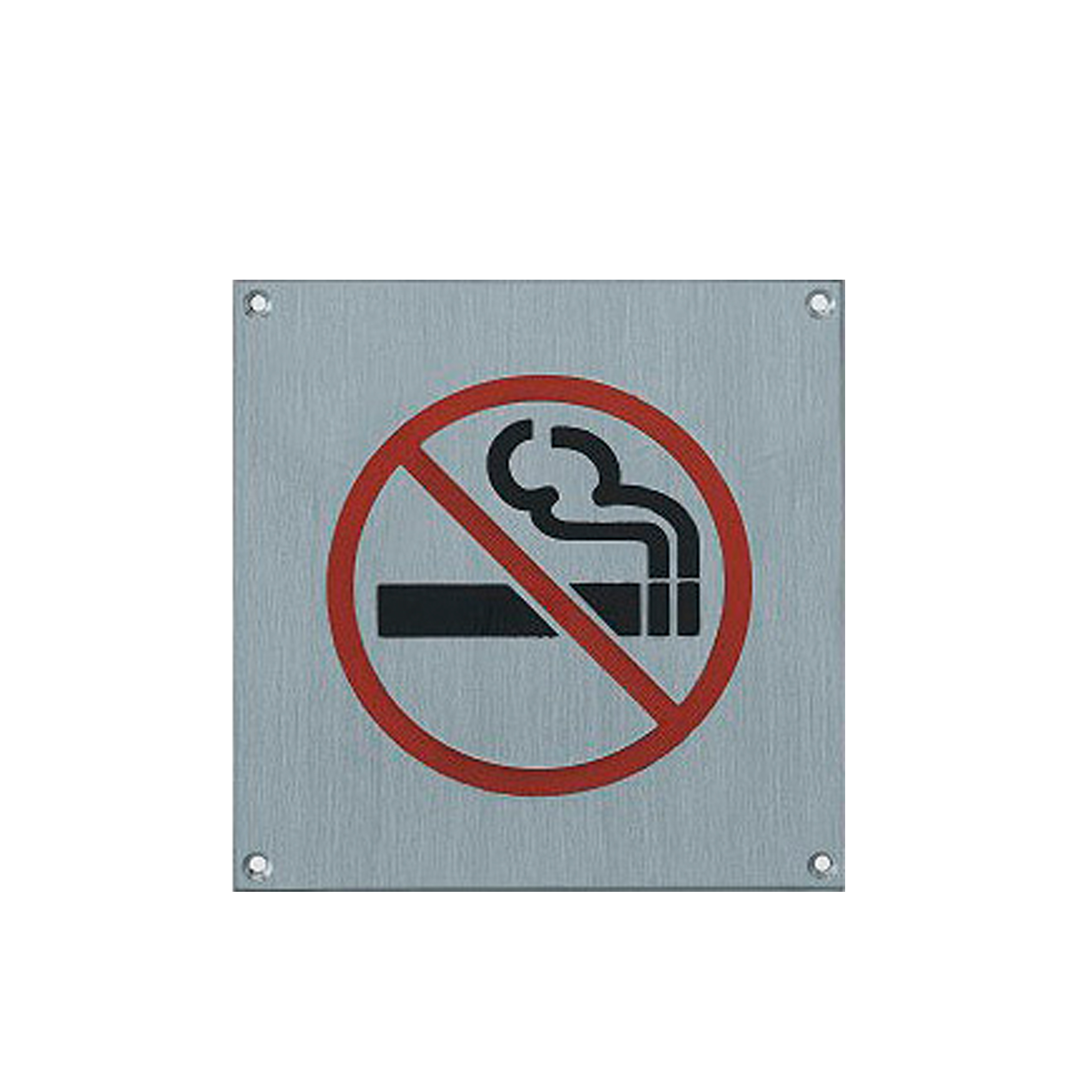 Manufacturer Hotel Restaurant Stainless Steel Square Shape No Smoking Metal Number Sign Board