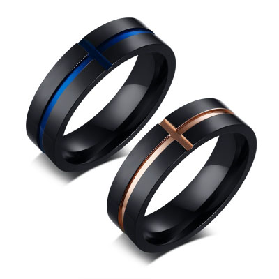 Classic Simple Fashion Overlap Stainless Steel Ring Gift Men's Titanium Commemorative Premium Steel Finger Ring