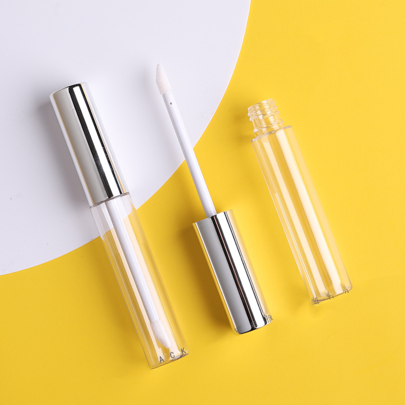 small MOQ 10ml plastic gold silver lid black brush mascara & lipstick tubes