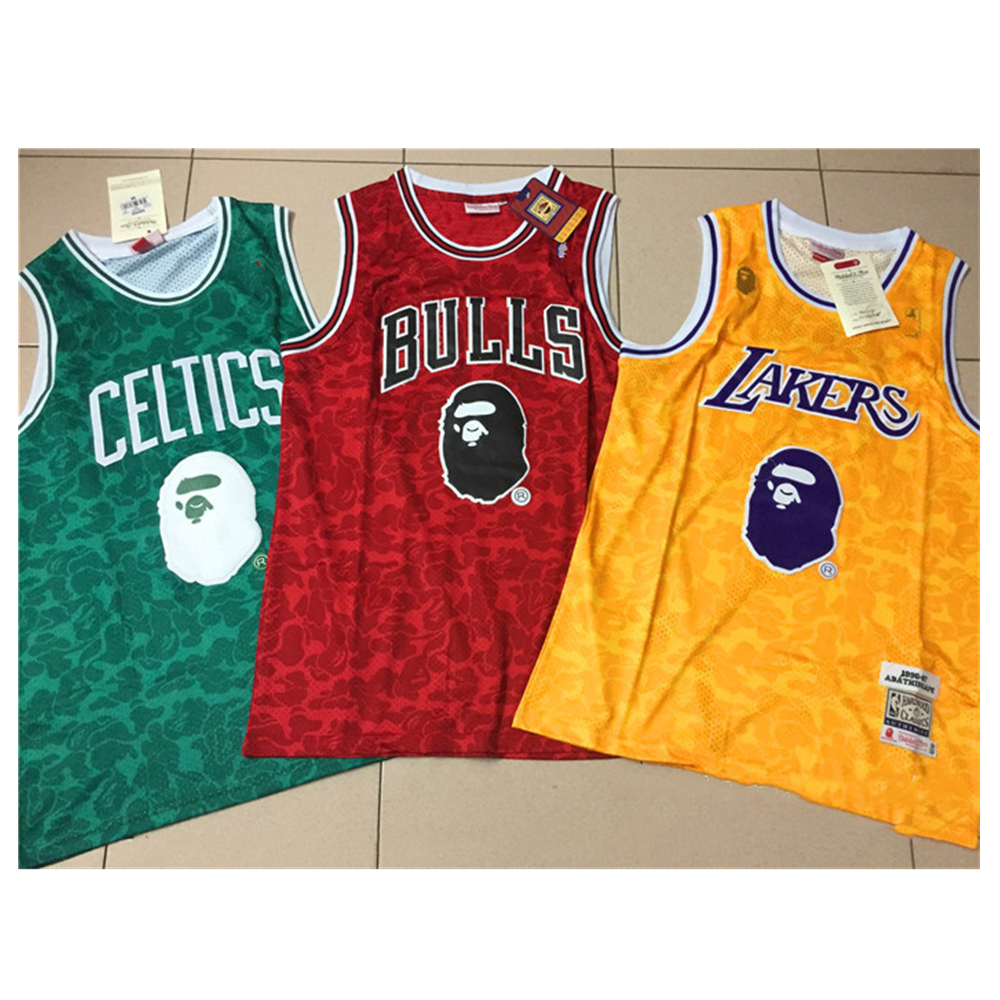 Bape #93 Warriors #30 Celtics #23 Jersey Rockets Cavaliers Joint Embroidered Men Basketball Jersey
