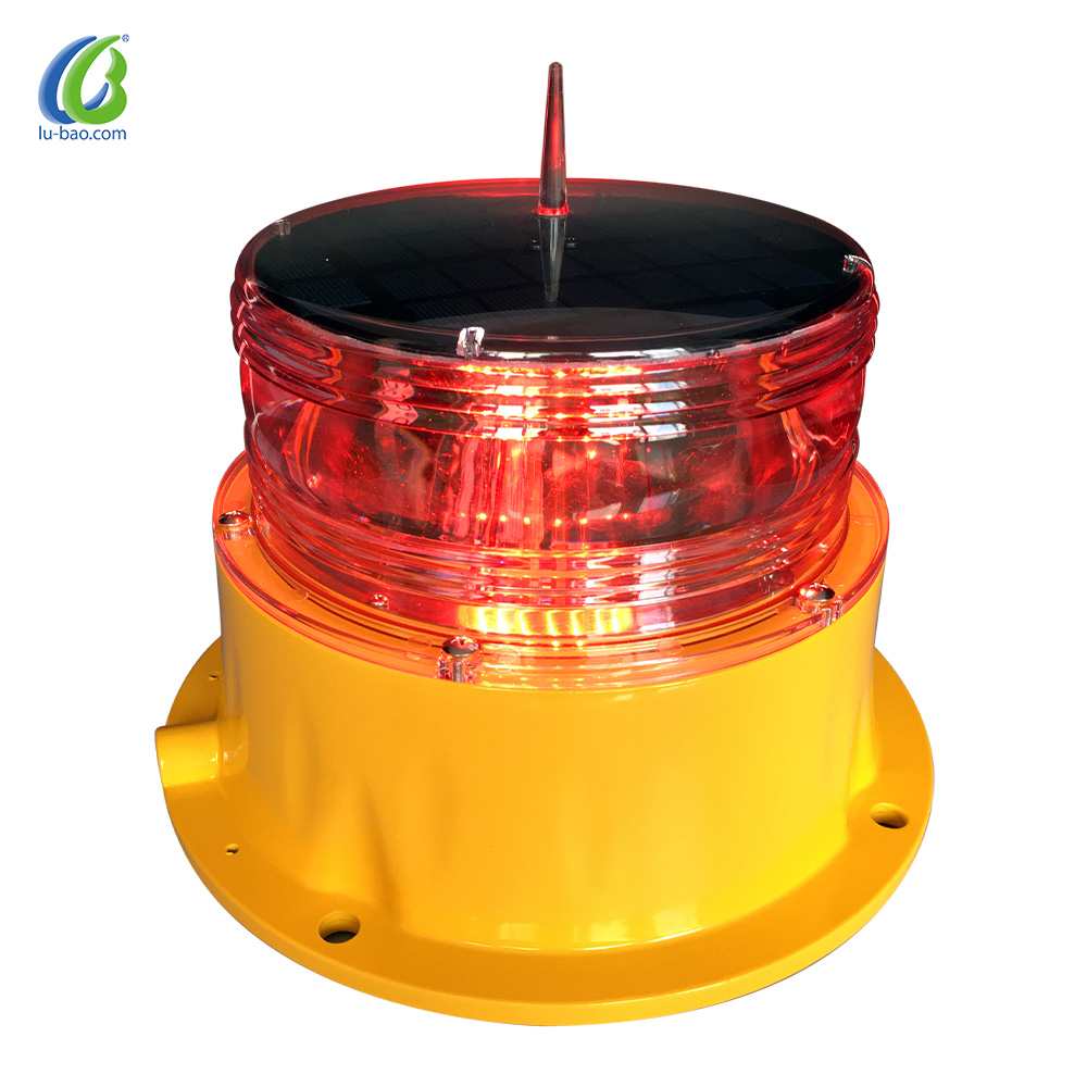 Medium intensity type B solar led aviation obstruction light
