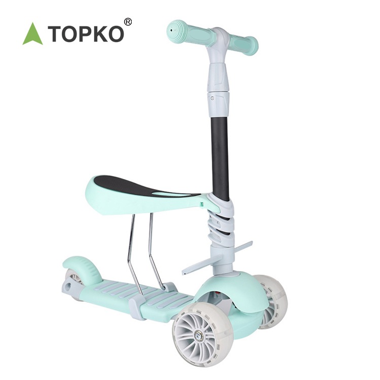 TOPKO 1 Piece Can Sale Adjustable saddle height and handlebar height 3 in 1 folding Kids scooter