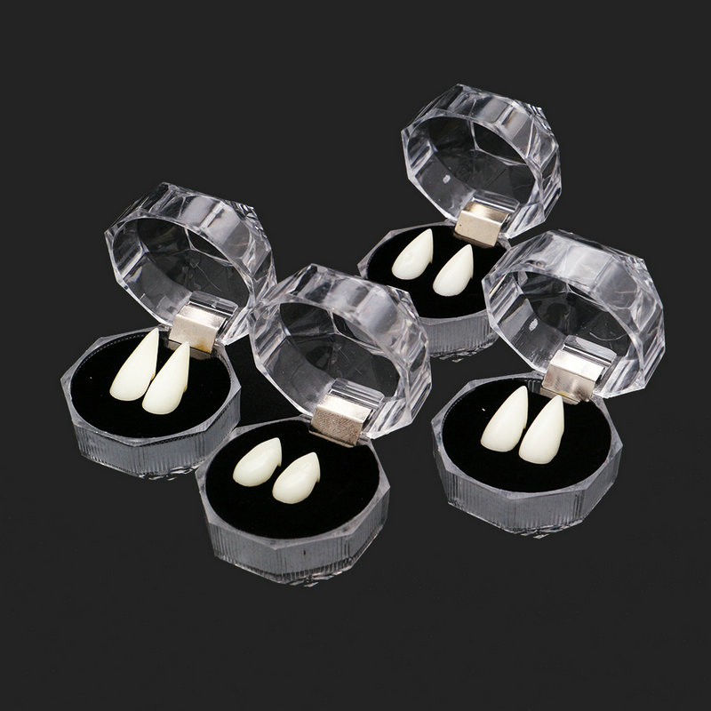 Qushine Fun Clown Dress Vampire Teeth Grillz Halloween Party Zombie Dentures Props Cosplay Devil Fangs Tooth Jewelry