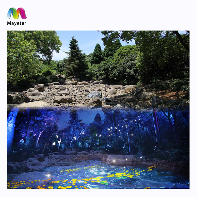 Mayeter3D Mapping On Forest Surface Video Show Screen Projection Experience Content Interactive ProjectorProjector