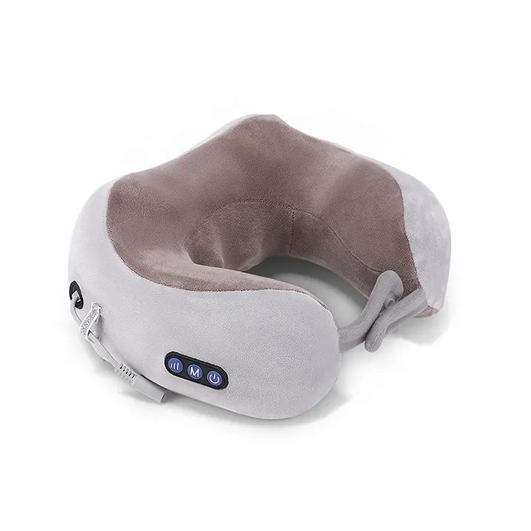 ElectricTravel Pillow Heat Deep Tissue Kneading fabric Neck Vertebra Massage U-shaped Neck Massager