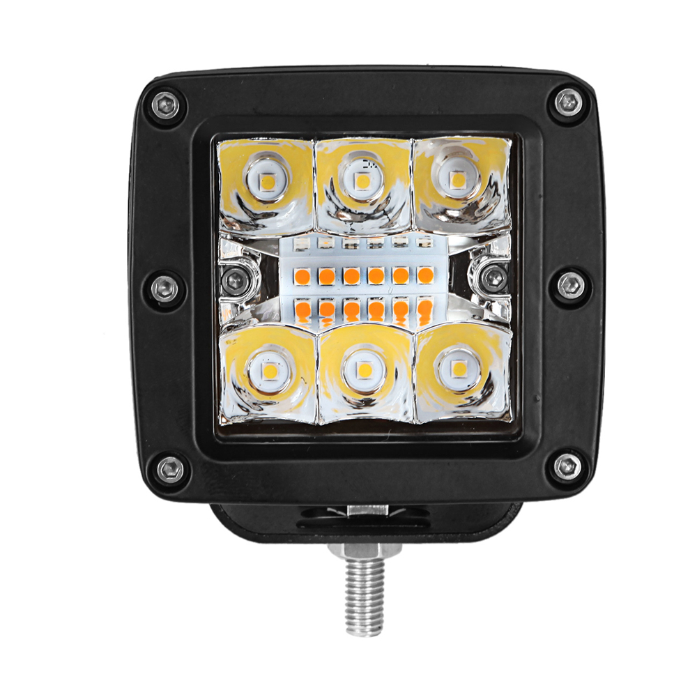 12v 3 дюймов Водонепроницаемый со стробоскопической вспышкой для Cube LED Pod рабочий свет offroad amber светодиодные фары дальнего света для Пикап 4x4 ATV UTV ATV 4WD