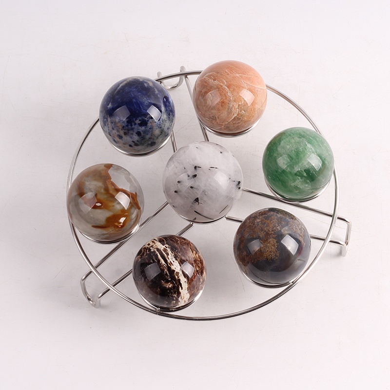 Wholesale Natural Rose Quartz Crystal Balls Polished Jasper Sphere Ruby Agate Healing Gemstone Spheres for Home Decoration