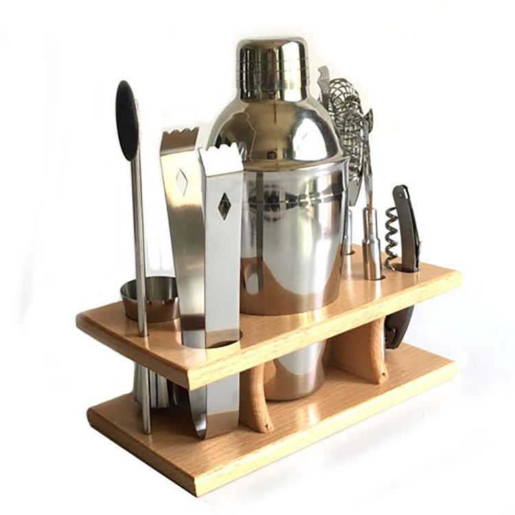 Factory Outlet Bartender 800ml Coated Boston Bar Bartender Tool Set with Shelf bricolage tool set