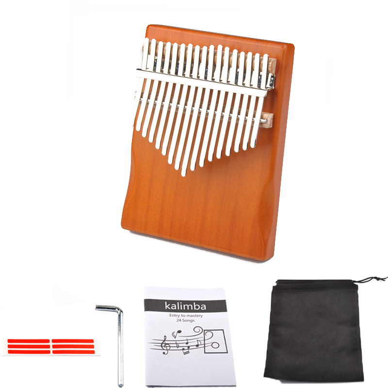 17 клавиш sapele kalimba большой палец пианино Пальчиковое пианино Мини Деревянный акустический музыкальный инструмент