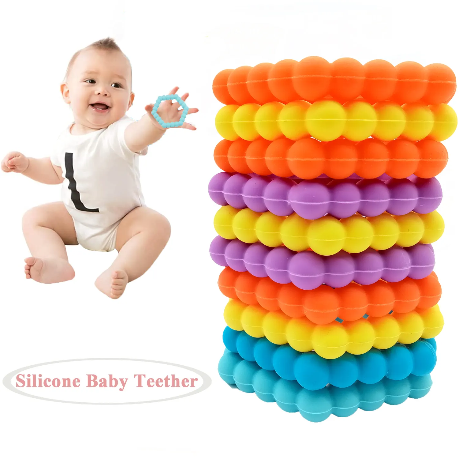 Premium Silicone BPA Free Baby Chew Toy Soother Teethers Kids Teething Toy Silicone Baby Teethers
