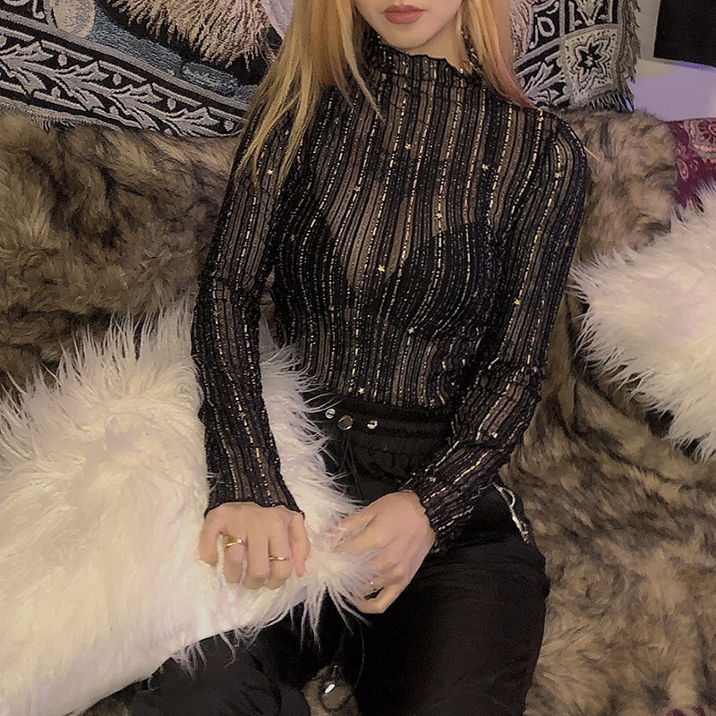 2021 New Designs Women Fashion Clothing Party Club Sexy Beading One Piece Transprent Jumpsuit