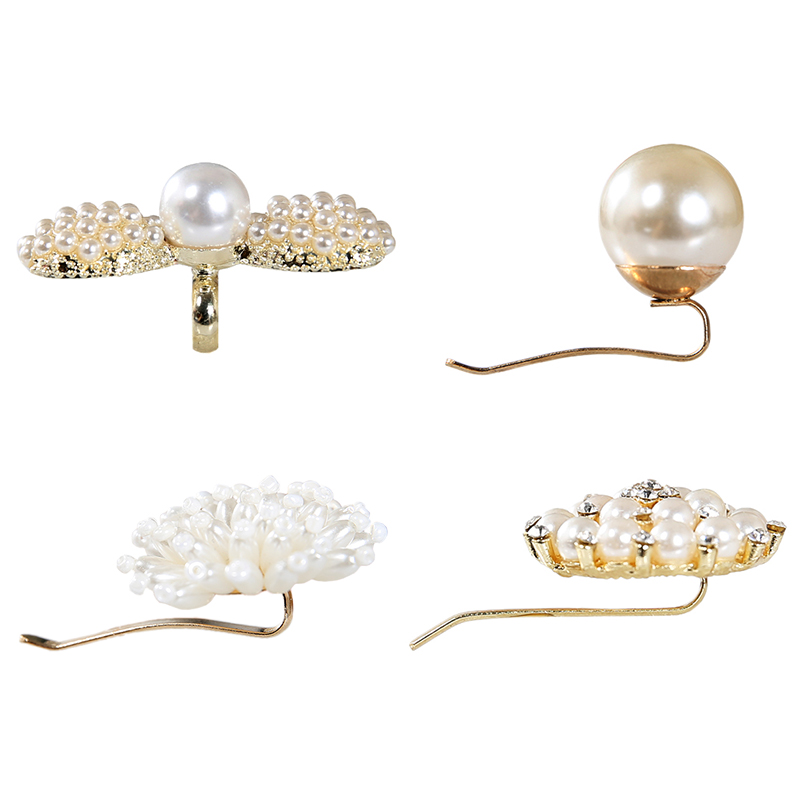 Beauty girl Korean style pearl ponytail button ball head ponytail hairpin pin hair accessories