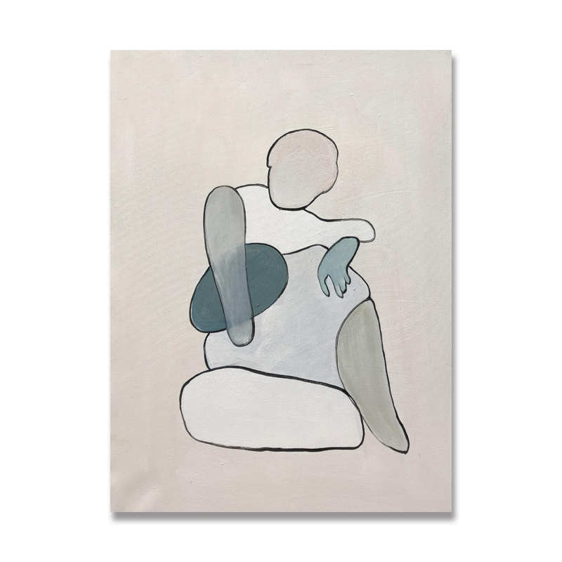 Hand Painted Abstract Oil Handmade On Canvas Portrait Wall Art Decor Nude Painting For Living Room