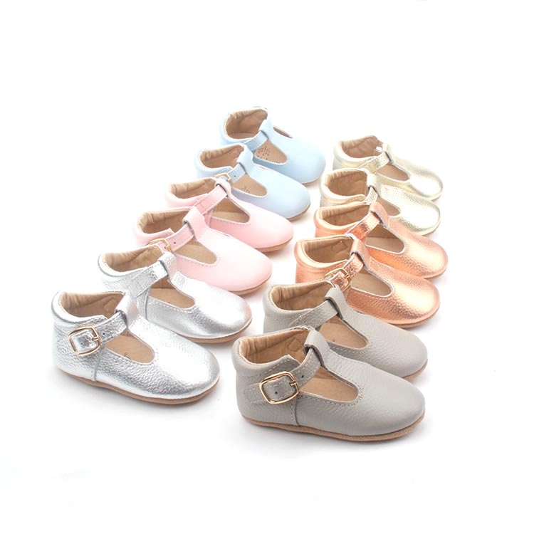 Mary Jane Cow Leather Soft Sole Fashion Party Strap Style Baby Dress Shoes