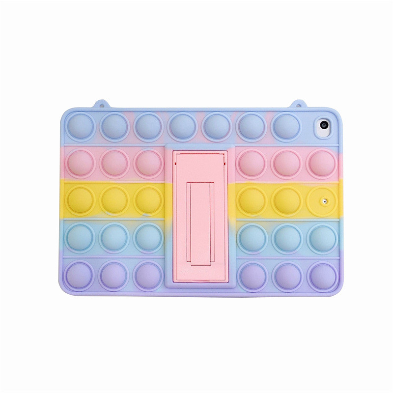 Rainbow Silicone Case for Ipad Push Pop it Bubble Fidget Toy Cover For ipad Pro 11 2018 10.2/9.7 inch Tablet Case for Kids