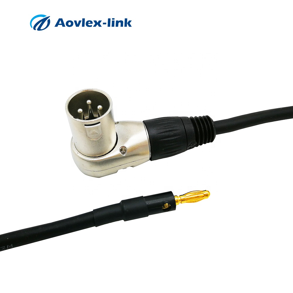 Низкопрофильный xlr 3 pin Змеиный плетеный кабель de audio bulk микрофон аудио спикер кабель провода