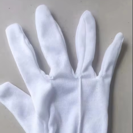 Wholesale White Cotton Gloves Cotton Knitted Gloves Cotton Inspection Working Gloves