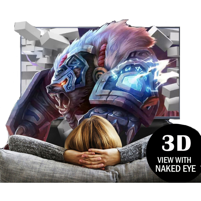 Naked Eye 3d Advertising Player 4k HD resolution Glasses-free 3D portable display monitor
