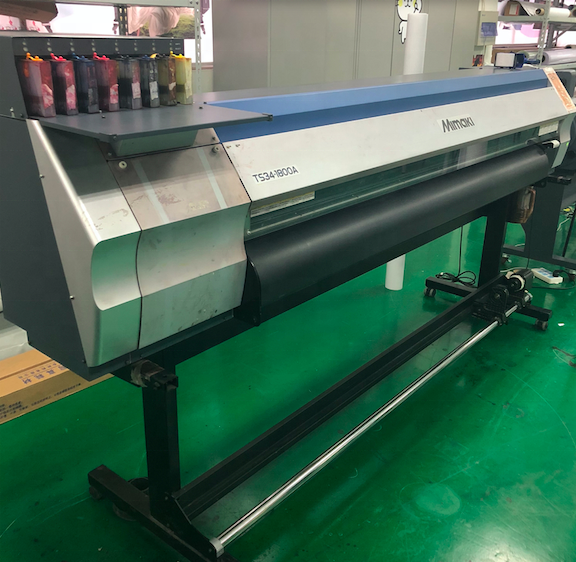 1,8 м/72 дюйма, б/у, Mimaki TS34-1800A, сублимационный принтер с 2 головками
