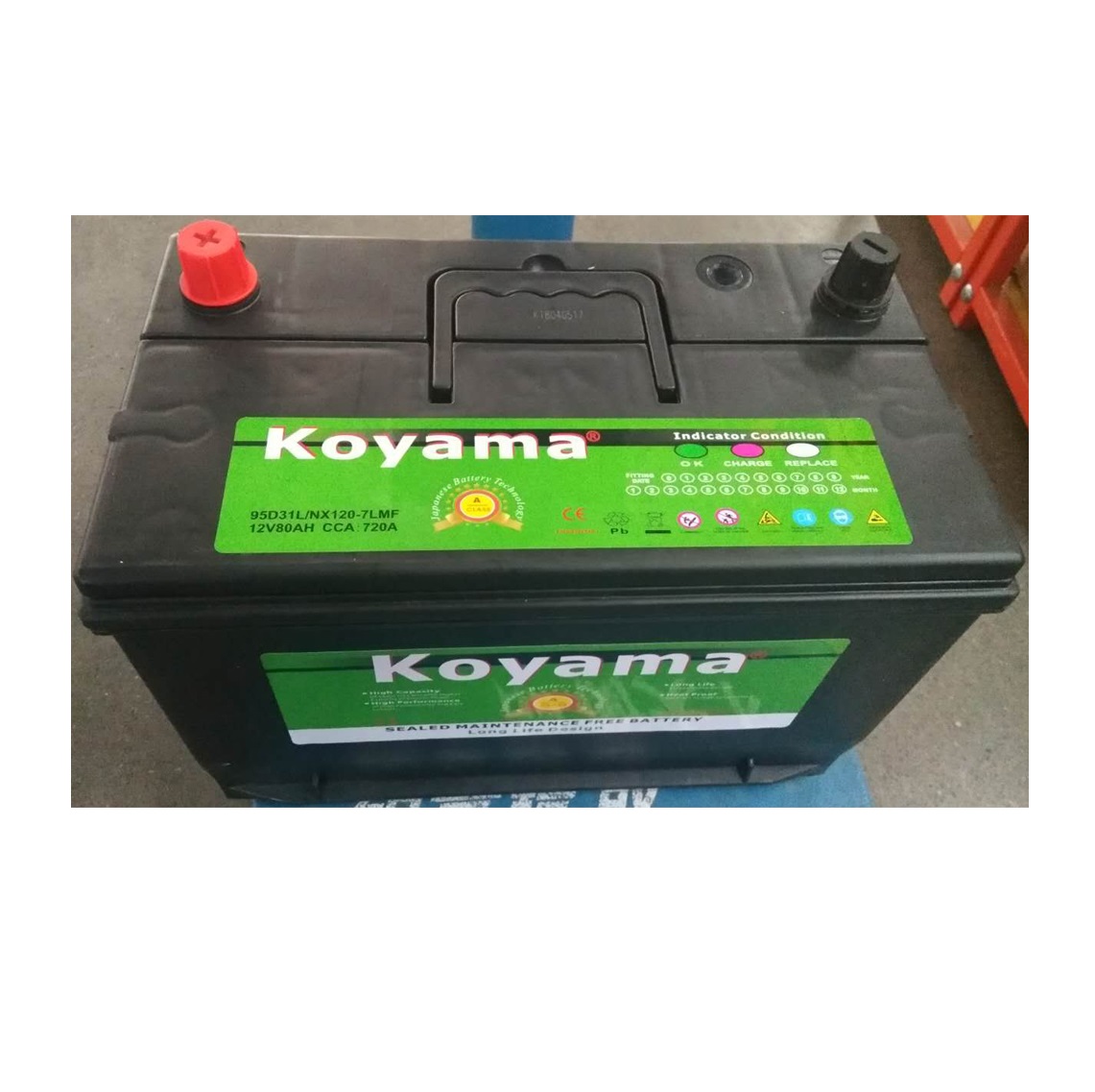 KOYAMA 12V 80Ah 95D31L MF автомобильный аккумулятор NX120-7L