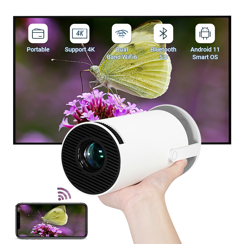 Hotack, оптовая продажа, проектор для фристайла, домашний кинотеатр, 4k, проектор для умного андроида 11, мини-проекторы