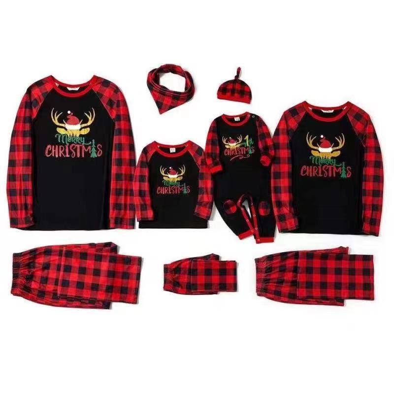 Red Plaid Parent-Child Outfit Kids Adult Children Christmas Pajamas Baby Christmas Pajamas Christmas Matching Family Pajamas