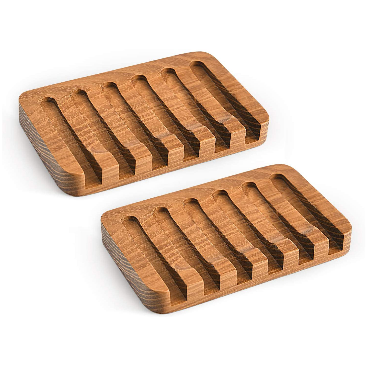 PUSELIFE `Bathroom Accessory Natural Eco-friendly Soap Bamboo Wood Soap Dish Holder