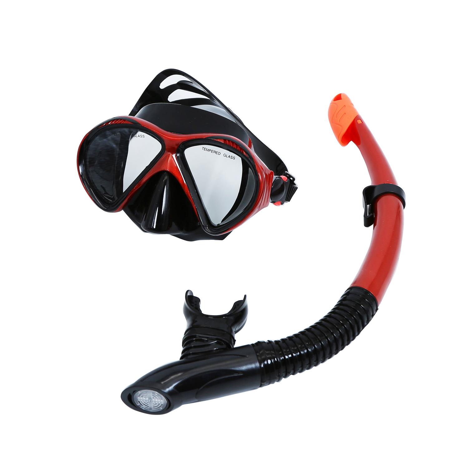 Маска для подводного плавания, Freediving маска для подводной охоты, набор для подводного плавания с ремешком, Бесплатная погружение, закаленное стекло, силиконовая маска для подводного плавания, одна трубка