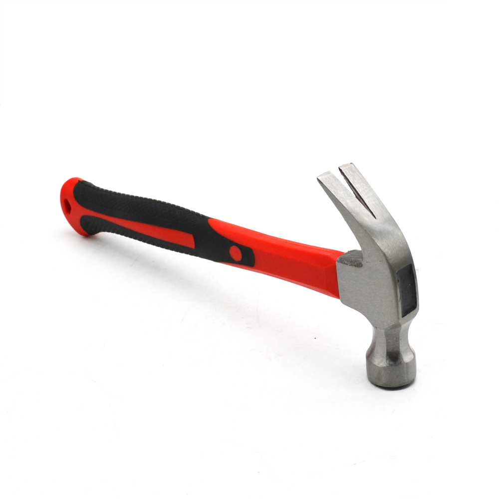 Factory Hand Tool 8 oz 12oz 16oz Bulk One Piece American Type 45 carbon steel claw forging hammer with fiberglass handle