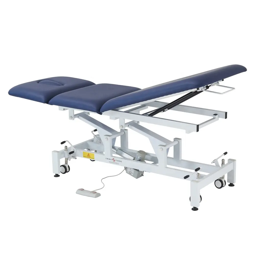 Three section Spine physiotherapy Ultrasound treatment table electric