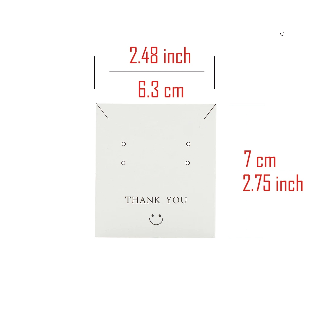Customize Logo Paper Card Jewelry Thank You Necklace Earring Holder Cards Packing Display Stand