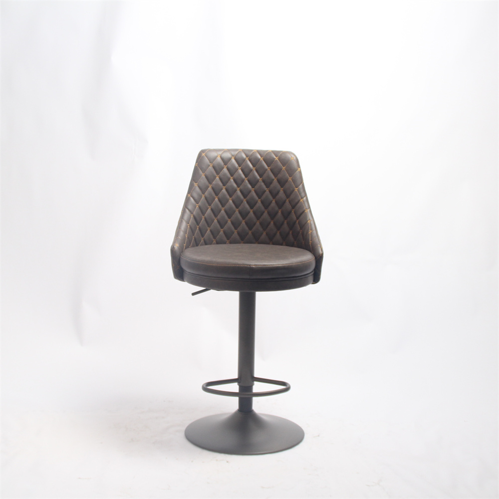 Living Room Furniture Bar Stool Adjustable PU Cushion Leather Bar Chairs
