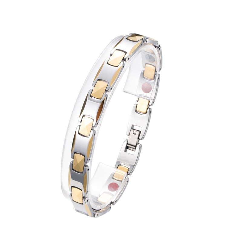 Wholesale Korean 99.999% Luxury Energy Stone Germanium Health Tungsten Steel Bracelet