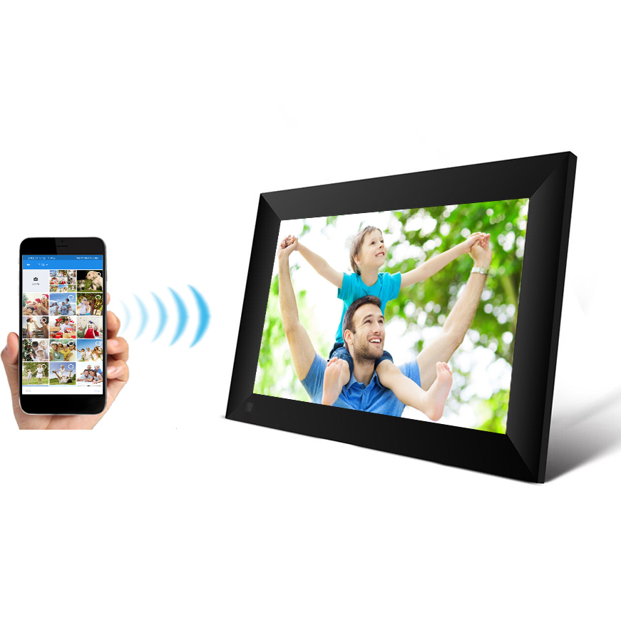 Смарт-облачная цифровая фоторамка с высоким разрешением wifi 10,1 дюймов 1280*800 IPS рекламный дисплей