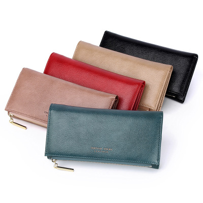 Custom Amazon Leather Women'S Wallet Multi Card Position Large Capacity Clutch Bag Long Zipper Mobile Phone Bag Coin Purse
