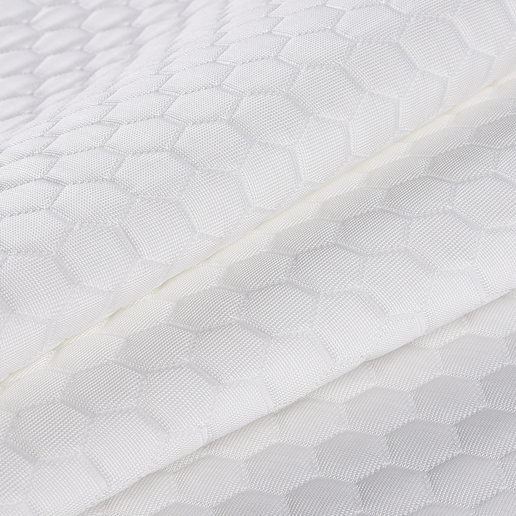 Comfortable 100%polyester jacquard knitted mattress fabric