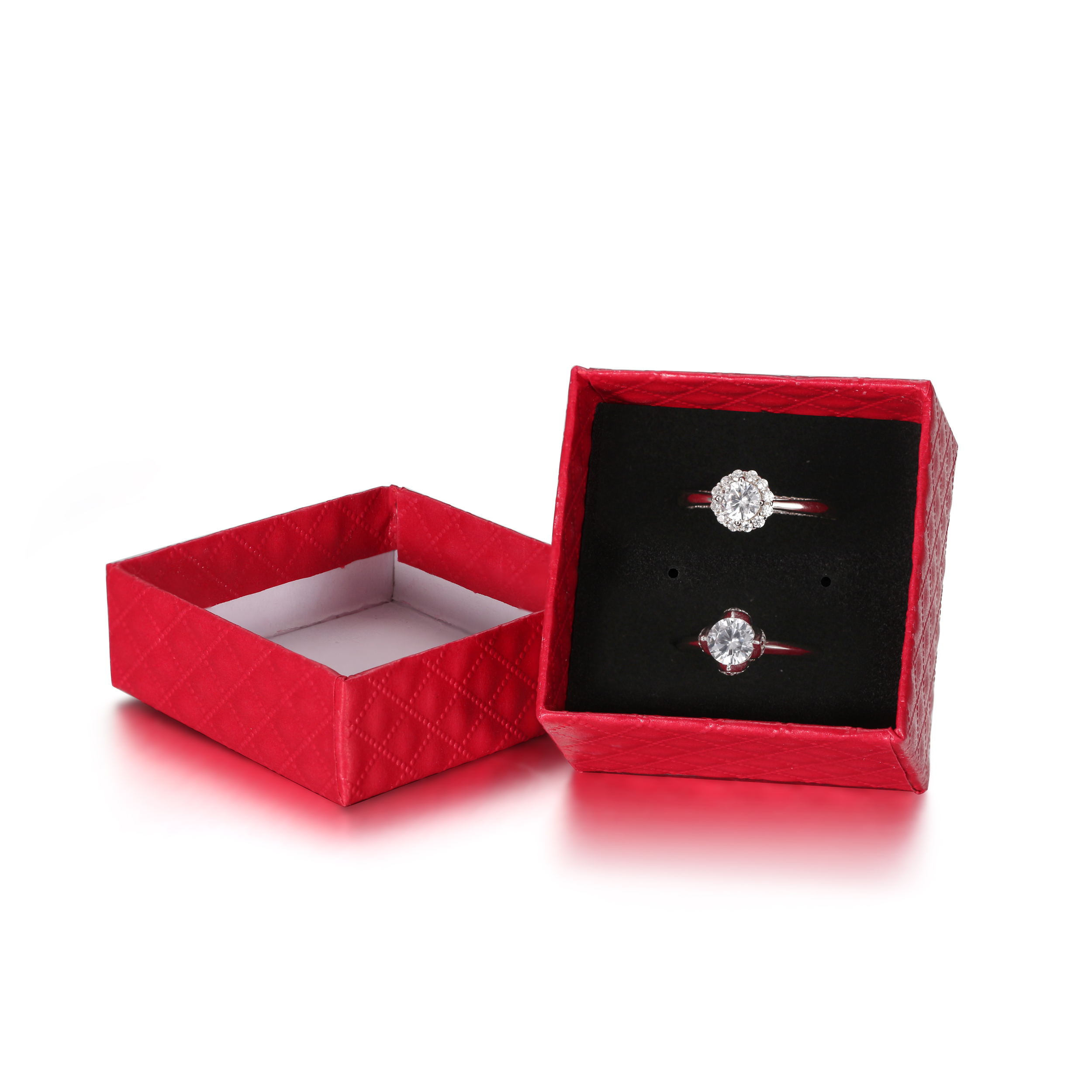 RINNTIN JB06 luxury Women Gift Box Packaging Diamond Cut Paper Jewelry Box