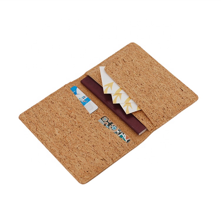Eco-Friendly Vegan Cork Passport Organizer Holders Travel Wallet personalized Cork Passport Cover Holders