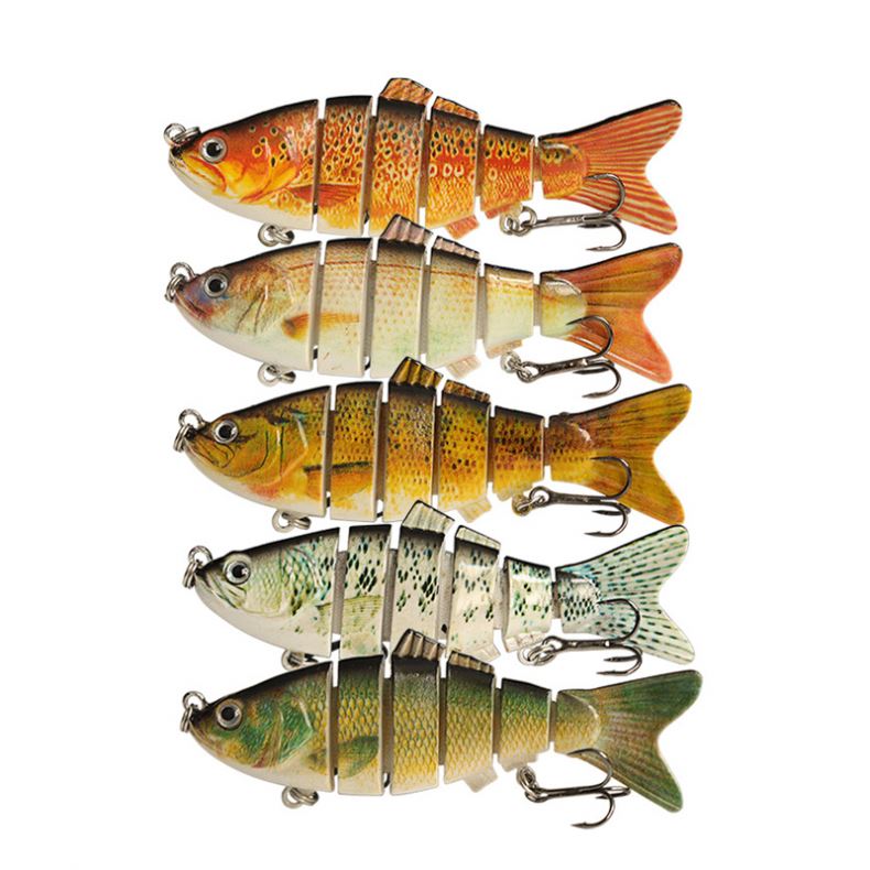 Drop Shipping Fishing Tackle Deep Diving Lures Bass Multi Jointed Artificial Plastic Hard Swim Bait 19G