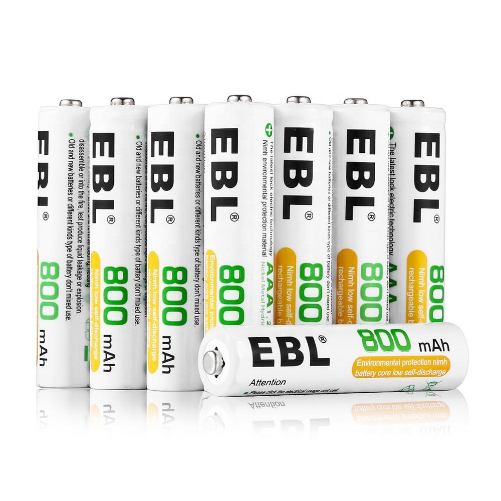AAA NiMH Rechargeable Batteries 800mAh , EBL AAA Batteries 1.2V